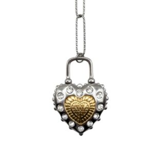 Naszyjnik serce SILVER GOLD HEART