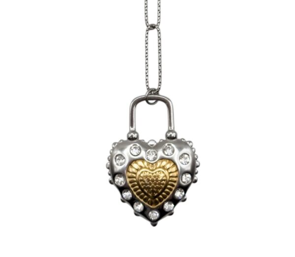 Naszyjnik serce SILVER GOLD HEART
