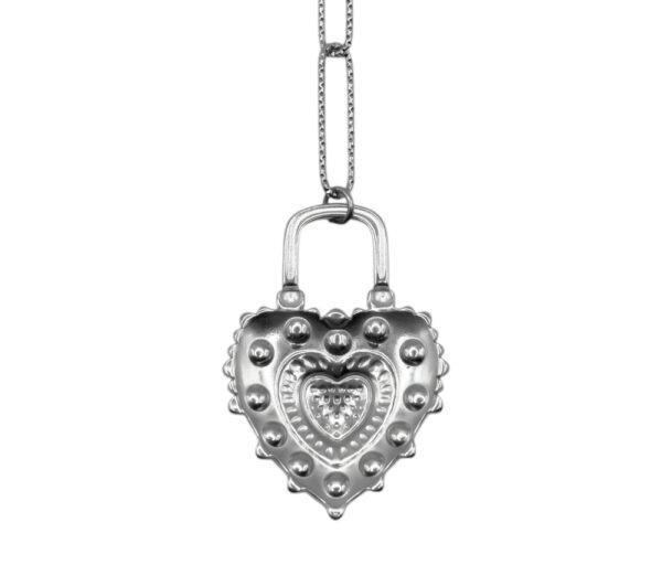 Naszyjnik serce SILVER GOLD HEART