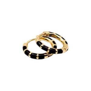 Photoroom_20251217_182434 Kolczyki stal szlachetna & emalia BLACK AND GOLD
