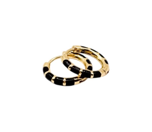 Photoroom_20251217_182434 Kolczyki stal szlachetna & emalia BLACK AND GOLD