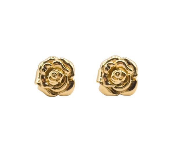 Kolczyki stal szlachetna róża GOLDEN ROSE