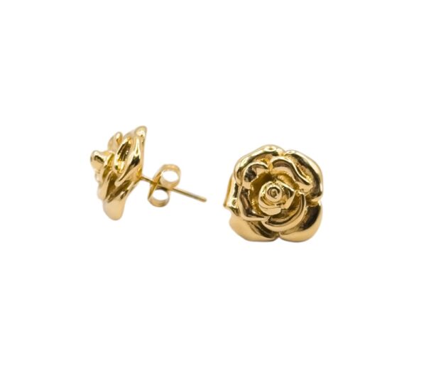 Kolczyki stal szlachetna róża GOLDEN ROSE