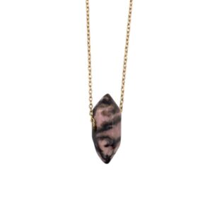 Naszyjnik słupek Rodonit RHODONITE