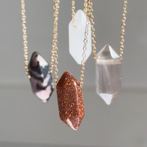 Naszyjnik słupek Rodonit RHODONITE