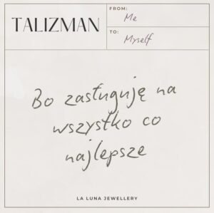Beige and Red Elegant Memo Note Pad Quote Instagram Story - 1 Bransoletka na zapięciu haczykowym - Personalizowany Talizman Mocy