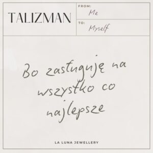Beige and Red Elegant Memo Note Pad Quote Instagram Story - 1 Bransoletka na zapięciu haczykowym - Personalizowany Talizman Mocy