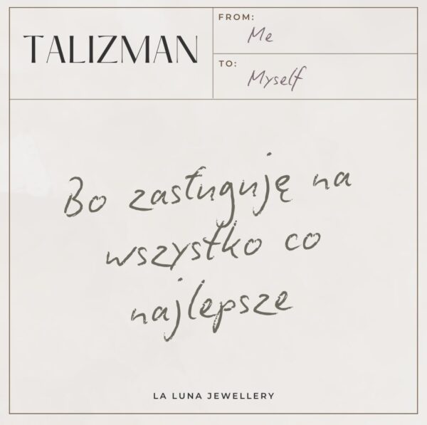 Beige and Red Elegant Memo Note Pad Quote Instagram Story - 1 Bransoletka na zapięciu haczykowym - Personalizowany Talizman Mocy