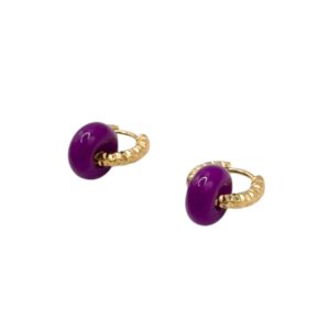 Photoroom_20260224_164833 Kolczyki stal szlachetna mini Jadeit Purpurowy 2 w 1 MIX & MATCH