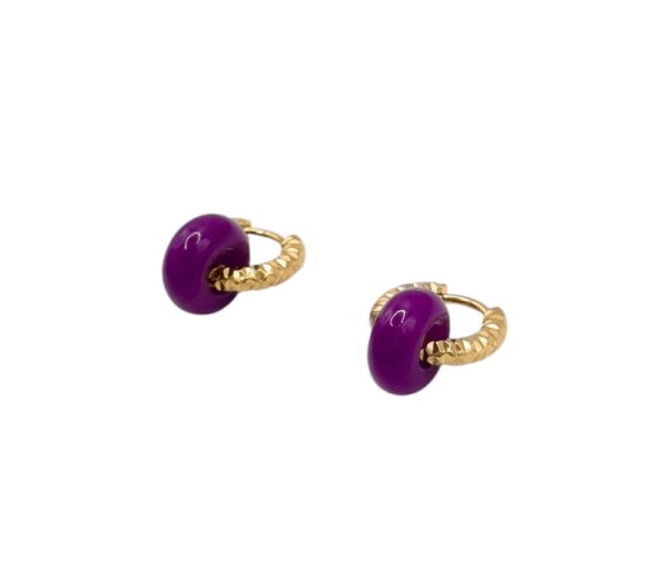 Photoroom_20260224_164833 Kolczyki stal szlachetna mini Jadeit Purpurowy 2 w 1 MIX & MATCH