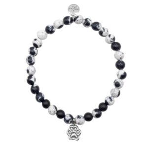 Bransoletka Agat DALMATIAN PAWS SILVER