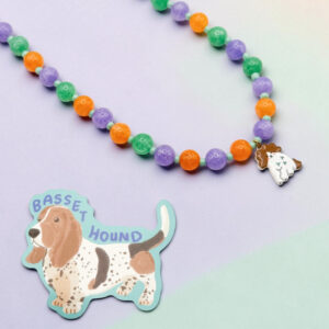 Naszyjnik zawieszka pies Jadeit LUCKY DOG