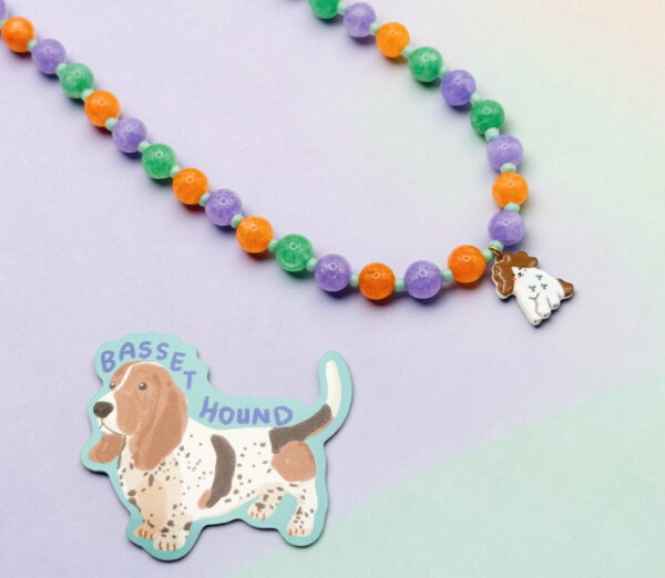 Naszyjnik zawieszka pies Jadeit LUCKY DOG